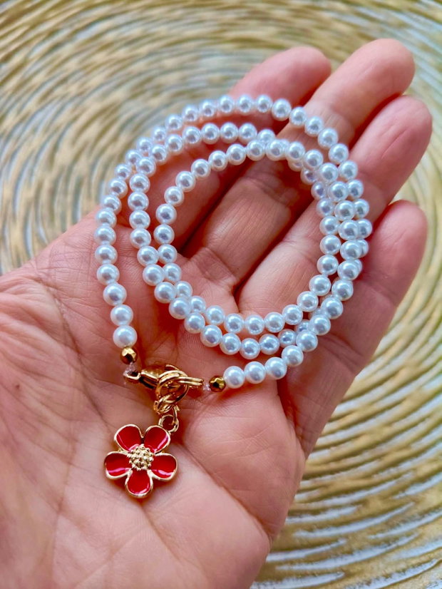 Colier MARTISOR perle de Mallorca albe