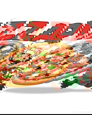 Banner Pizzerie Pvc 440g 80&times;110 cm &ndash; banner publicitar exterior