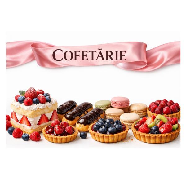 Banner Cofetărie PVC 440g &ndash; 80X110 cm banner publicitar exterior - model 1