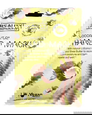 Masca pentru maini, emoliere extrema, cu ulei de cocos x 1 pereche, Beauty Formulas