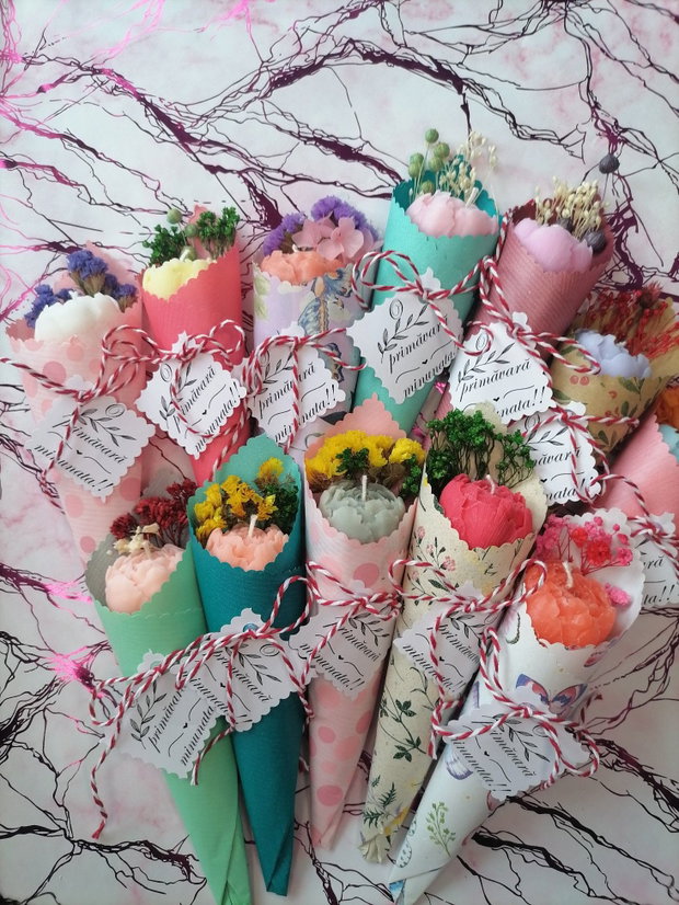 Mărțișoare handmade parfumate bujori mici delicați și unici!