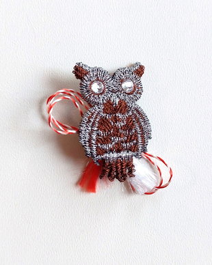 Martisor Bufnita cu Cristale 2