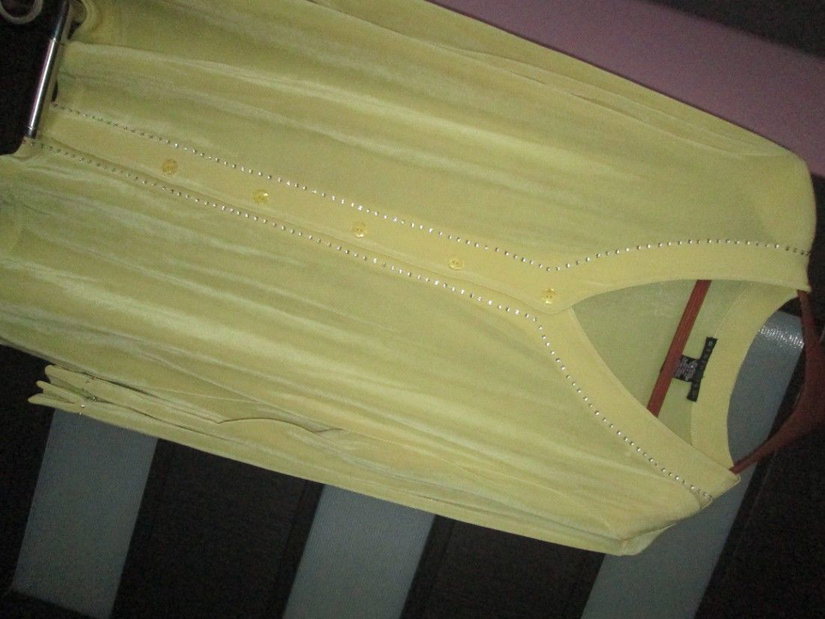 bluza galbena eleganta Citiknits L dame