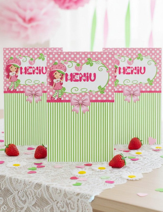 Meniuri botez fetițe Căpșunica