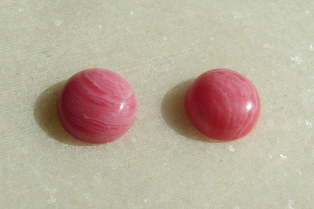 (2 bucati) Cabochon din rodocrozit aprox 10x4.5 mm