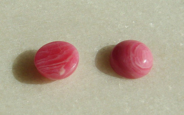 (2 bucati) Cabochon din rodocrozit aprox 10x4.5 mm