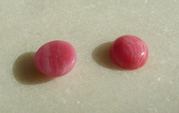 (2 bucati) Cabochon din rodocrozit aprox 10x4.5 mm