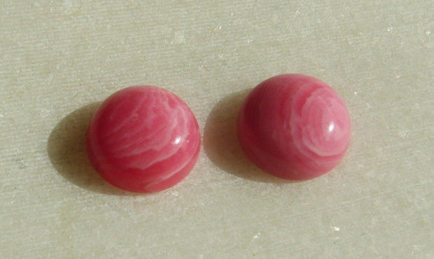 (2 bucati) Cabochon din rodocrozit aprox 10x4.5 mm