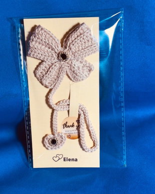 Breloc fundă croșetată handmade  ElaD by Elenas Craft