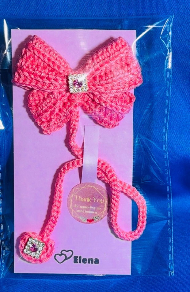 Breloc fundă croșetată handmade  ElaD by Elenas Craft
