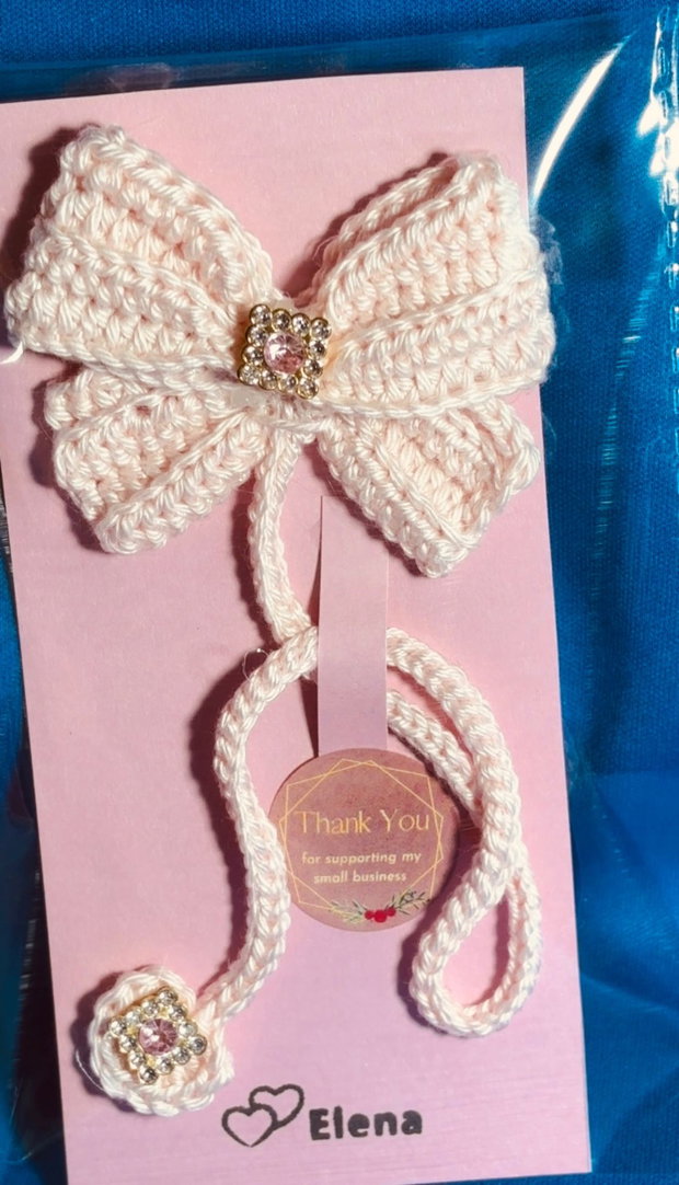 Breloc fundă croșetată handmade  ElaD by Elenas Craft