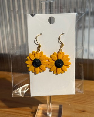 Cercei handmade floarea-soarelui