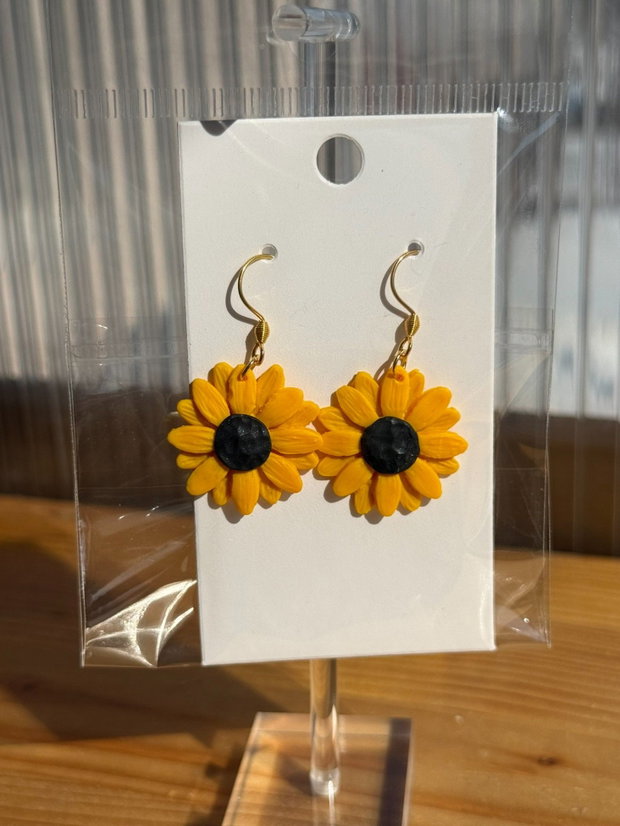 Cercei handmade floarea-soarelui