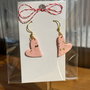 Cercei handmade inimioare roz