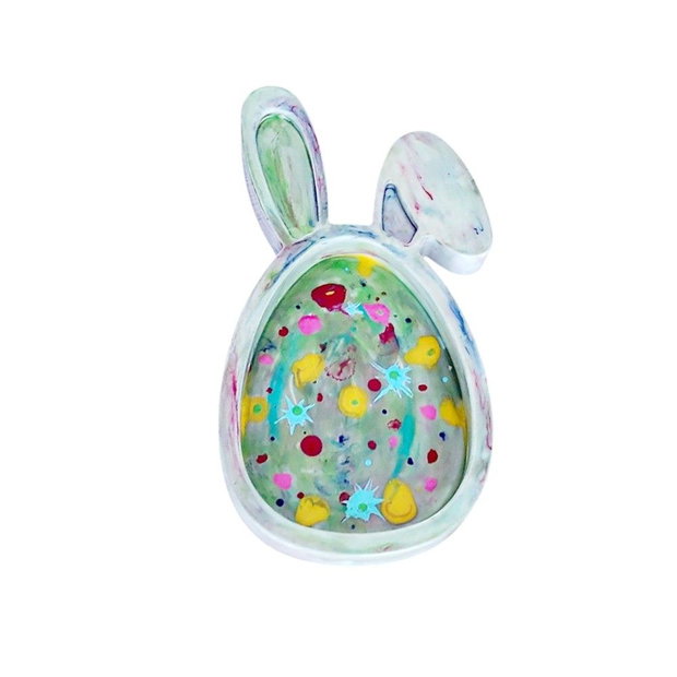 Platou decorativ iepuras cu fundita roz 4618