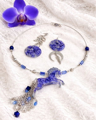 set bijuterii elegant cu Orhidee 01361