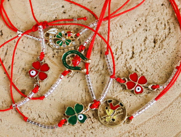 Bratari martisor/bratari cu simboluri de martisor/bratari norocoase