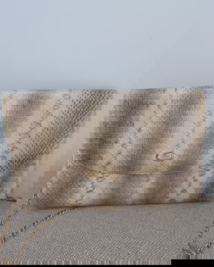 Plic vintage din piele de șarpe , piton