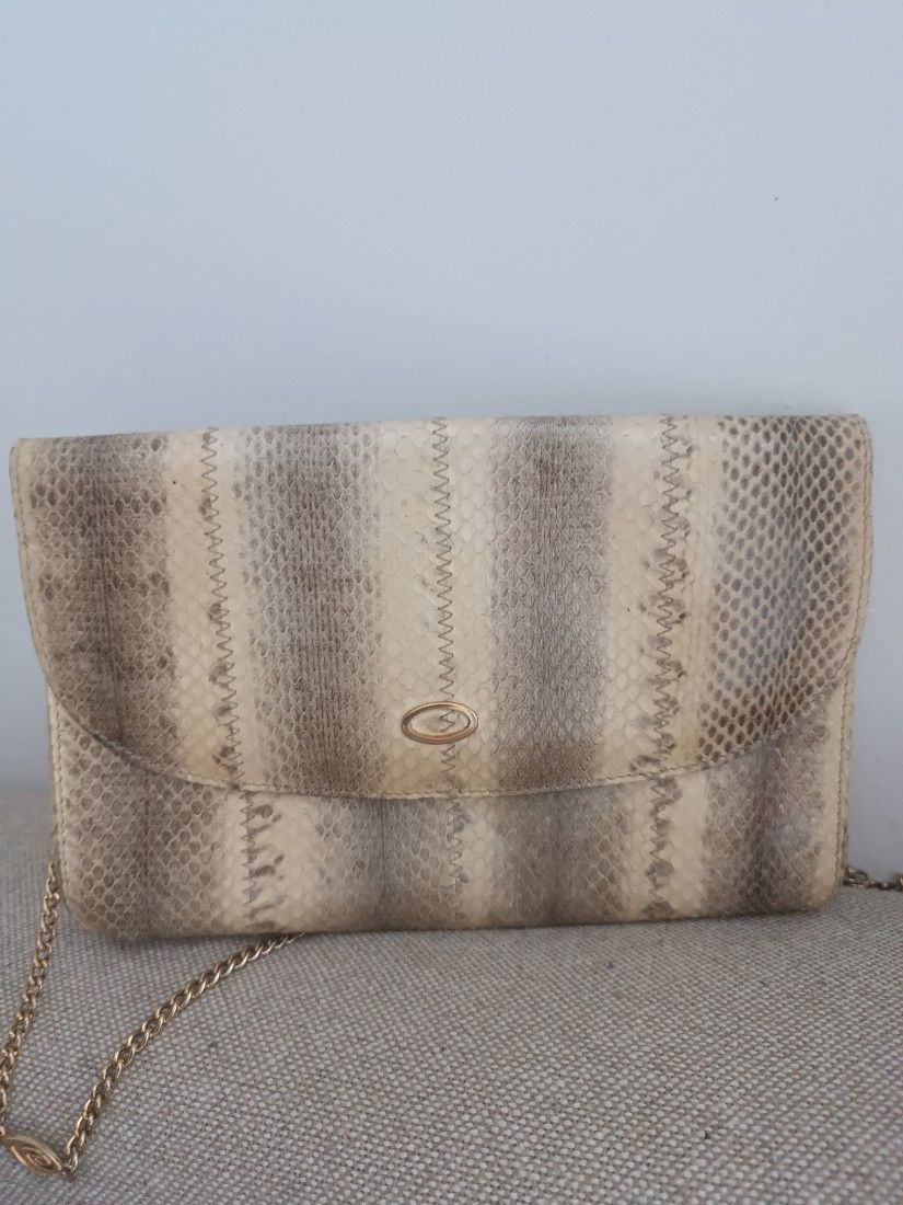 Plic vintage din piele de șarpe , piton