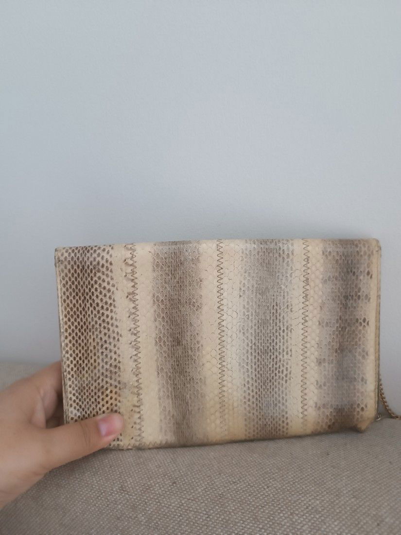 Plic vintage din piele de șarpe , piton