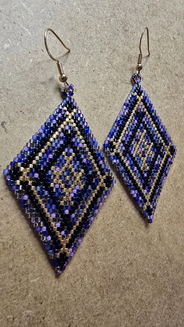 Cercei handmade Romb Regal