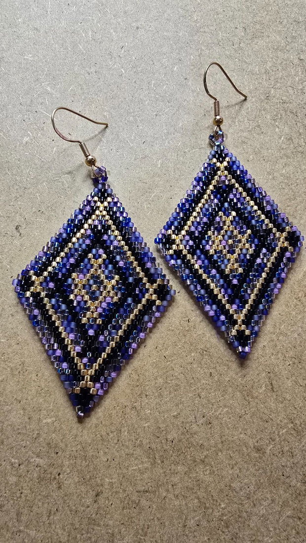 Cercei handmade Romb Regal