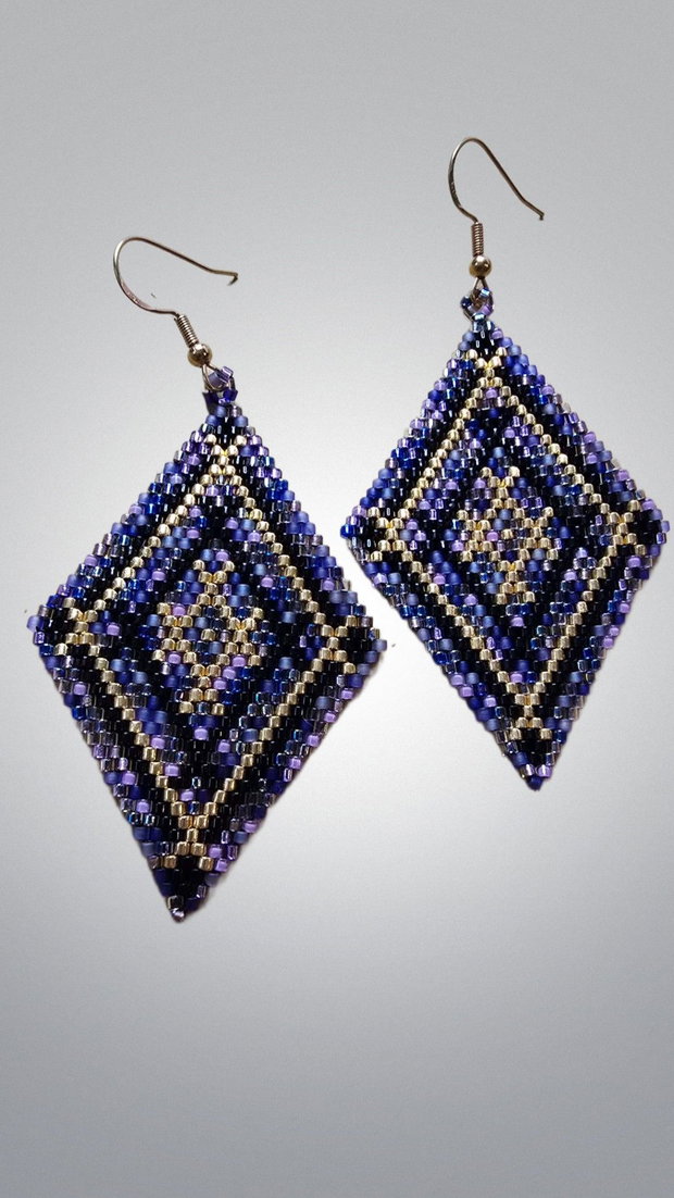 Cercei handmade Romb Regal