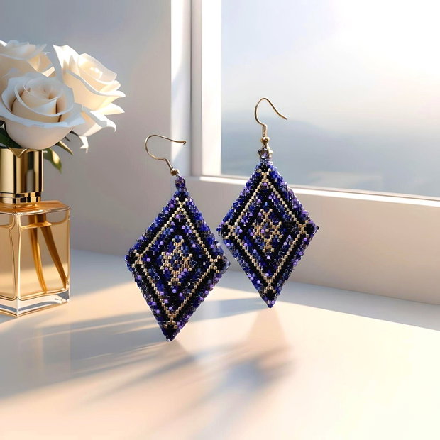 Cercei handmade Romb Regal