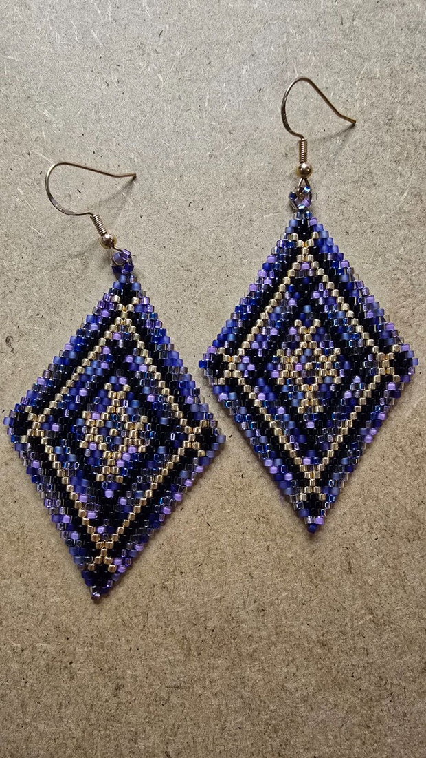 Cercei handmade Romb Regal