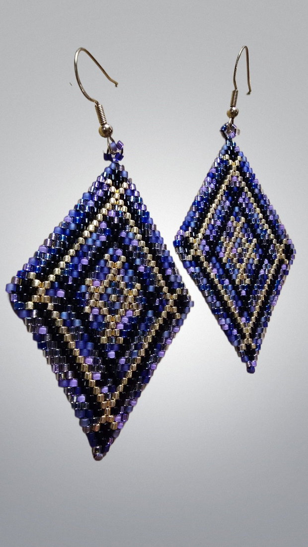 Cercei handmade Romb Regal