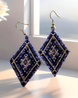Cercei handmade Romb Regal