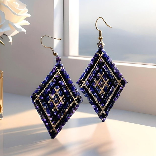 Cercei handmade Romb Regal