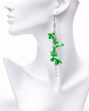 Cercei Handmade unicat cu flori (cod1182)
