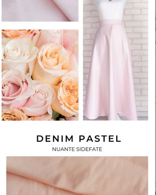 Fusta Lunga Clos Denim Roz Sidefat