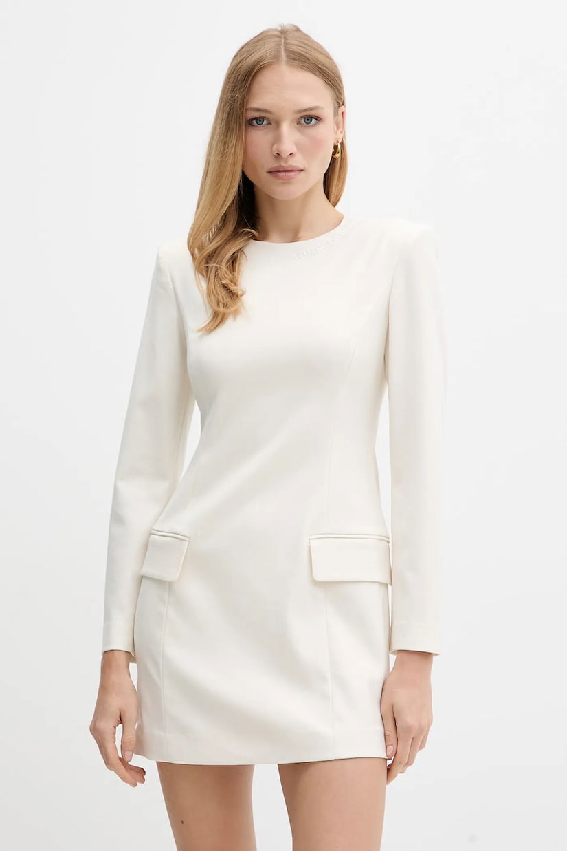 Armani Exchange rochie din amestec de lână