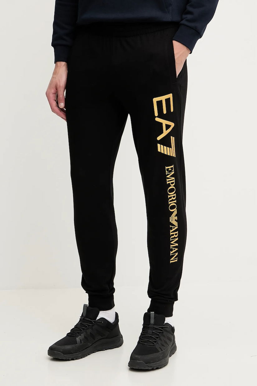 EA7 Emporio Armani pantaloni de trening din bumbac