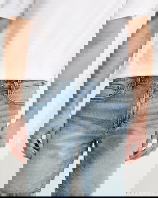 Guess pantaloni scurți pentru bărbați, din denim WYATT