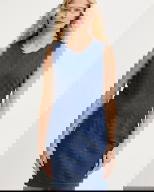 Guess rochie de vară din denim DAHLIA