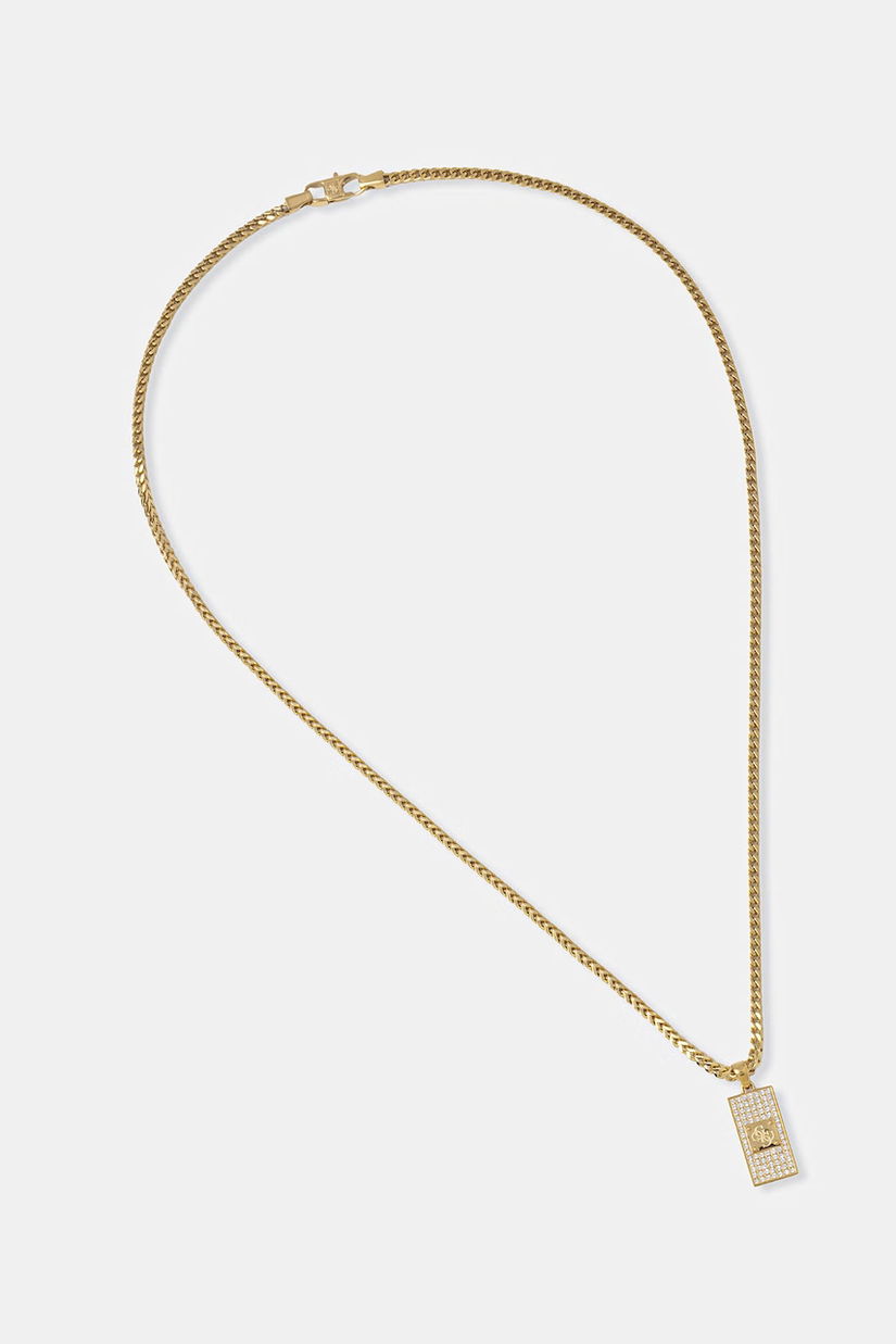 Guess colier cu pandantiv pentru bărbați din oțel inoxidabil 4G FRONTIERS