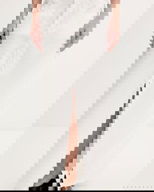 Guess Jeans fustă cu crăpătură din denim