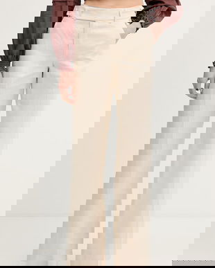 Silvian Heach pantaloni drepți de damă plisați