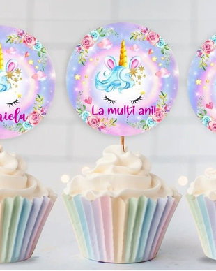 Toppere Unicorn cu mesaje