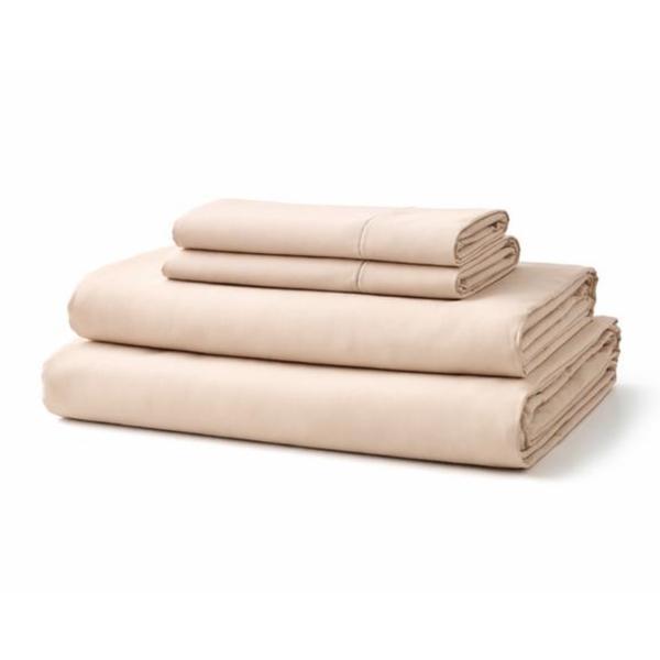 Lenjerie pat King-Size, Bumbac 100% tesatura Ranforce, bej