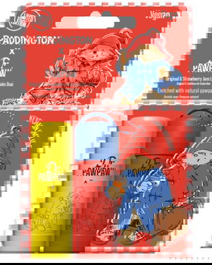 Set 2 Balsamuri de Buze, cu Breloc - Dr PawPaw Paddington Bear Keyring Original + Strawberry Jam, 1 set