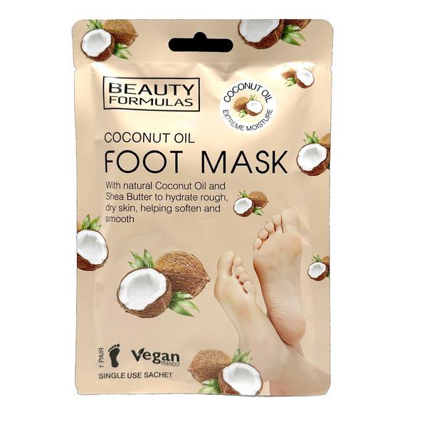 Sosete emoliere extrema pentru picioare, pentru piele aspra si obosita, cu ulei de cocos x 1 pereche, Beauty Formulas