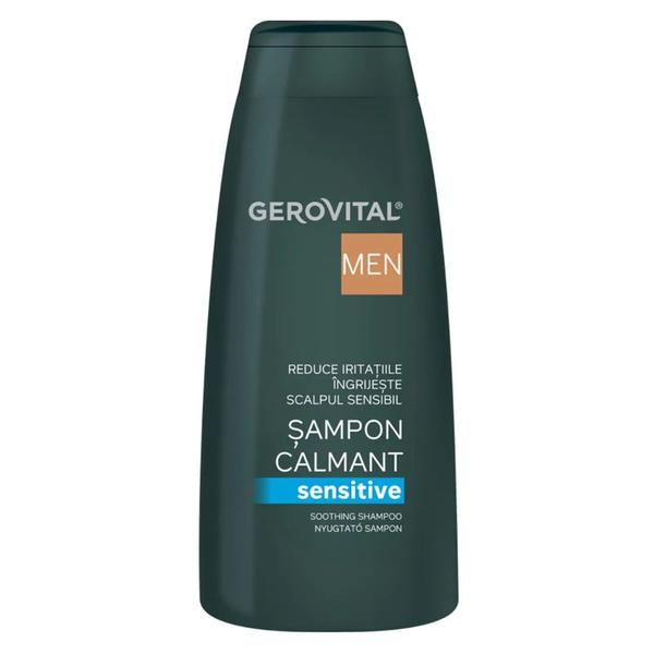 Sampon Calmant pentru Scalpul Sensibil - Gerovital Men Sensitive Soothing Shampoo, 400 ml
