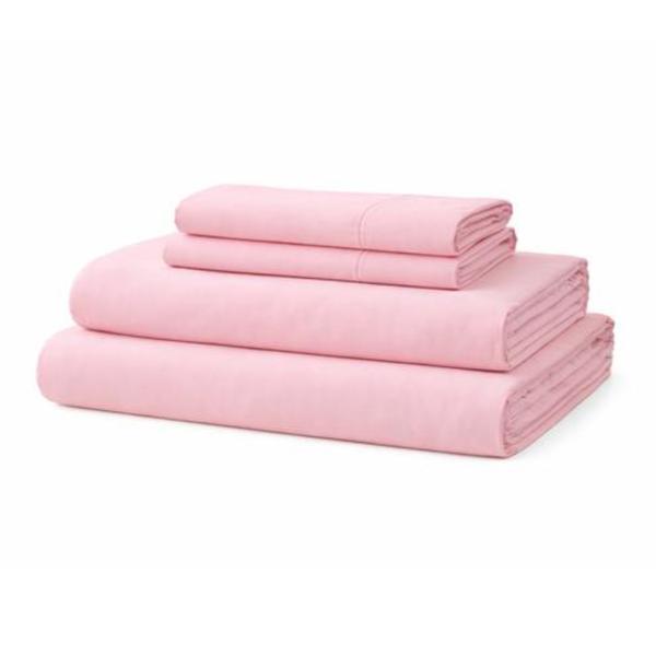 Lenjerie pat King-Size, Bumbac 100% tesatura Ranforce, roz pudrat