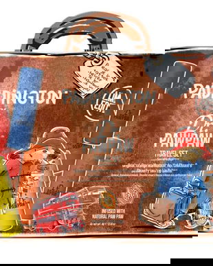 Set 4 Balsamuri de Buze, cu Breloc - Dr PawPaw Paddington Travel Set Original + Orange Marmalade + Hot Chocolate + Strawberry Jam, 1 set