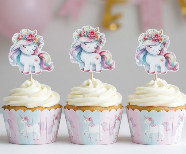 Set toppere unicorn decupat contur