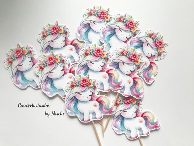 Set toppere unicorn decupat contur
